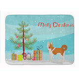 Caroline'S Treasures Nordic Spitz Christmas Tree Machine Washable Memory Foam Mat Doormats, Multicolor