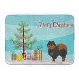 Caroline'S Treasures Pomeranian Christmas Tree Machine Washable Memory Foam Mat Doormats, Multicolor
