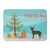 Caroline'S Treasures Prague Ratter Christmas Tree Machine Washable Memory Foam Mat Doormats, Multicolor