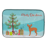 Caroline'S Treasures Russkiy Russian Toy Terrier Christmas Tree Dish-Drying-Mats, 14 X 21, Multicolor