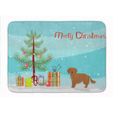 Caroline'S Treasures Small Greek Domestic Dog Kokoni Christmas Tree Machine Washable Memory Foam Mat Doormats, Multicolor