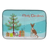 Caroline'S Treasures Tan Abyssinian Or African Hairless Dog Christmas Tree Dish-Drying-Mats, 14 X 21, Multicolor