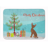 Caroline'S Treasures Brown Prague Ratter Christmas Tree Machine Washable Memory Foam Mat Doormats, Multicolor