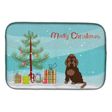 Caroline'S Treasures Brown Russian Tsvetnaya Bolonka Lap Dog Christmas Tree Dish-Drying-Mats, 14 X 21, Multicolor