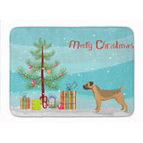 Caroline'S Treasures Border Terrier Christmas Tree Machine Washable Memory Foam Mat Doormats, Multicolor