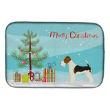 Caroline'S Treasures Ck3538Ddm Fox Terrier Christmas Tree Dish-Drying-Mats, 14 X 21, Multicolor