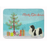 Caroline'S Treasures Japanese Chin Christmas Tree Machine Washable Memory Foam Mat Doormats, Multicolor