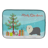 Caroline'S Treasures Ck3552Ddm Old English Sheepdog Christmas Tree Dish-Drying-Mats, 14 X 21, Multicolor