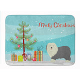 Caroline'S Treasures Old English Sheepdog Christmas Tree Machine Washable Memory Foam Mat Doormats, Multicolor