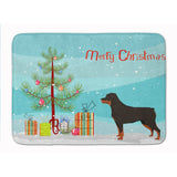 Caroline'S Treasures Rottweiler Christmas Tree Machine Washable Memory Foam Mat Doormats, Multicolor