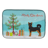 Caroline'S Treasures Akita Shepherd Black And Tan Christmas Tree Dish-Drying-Mats, 14 X 21, Multicolor