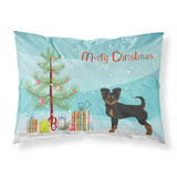 Caroline'S Treasures Black And Tan Chion Christmas Tree Fabric Standard Pillowcases, Multicolor