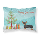 Caroline'S Treasures Black And Tan Chiweenie Christmas Tree Fabric Standard Pillowcases, Multicolor
