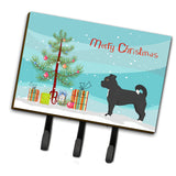 Caroline'S Treasures Black Chug Christmas Tree Leash Or Key Holder Hooks, Multicolor
