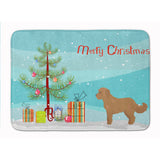 Caroline'S Treasures Tan Cockapoo Christmas Tree Machine Washable Memory Foam Mat Doormats, Multicolor