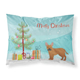 Caroline'S Treasures Tan French Bulldog Pit Bull Mix Christmas Tree Fabric Standard Pillowcases, Multicolor