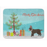 Caroline'S Treasures Black French Bulldog Pit Bull Mix Christmas Tree Machine Washable Memory Foam Mat Doormats, Multicolor