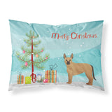 Caroline'S Treasures Tan German Shepherd Mastiff Mix Christmas Tree Fabric Standard Pillowcases, Multicolor