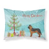 Caroline'S Treasures Black German Shepherd Mastiff Mix Christmas Tree Fabric Standard Pillowcases, Multicolor