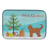 Caroline'S Treasures Ck3839Ddm Tan Goldendoodle Christmas Tree Dish-Drying-Mats, 14 X 21, Multicolor