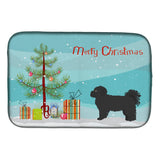 Caroline'S Treasures Ck3858Ddm Black Pekeapoo Christmas Tree Dish-Drying-Mats, 14 X 21, Multicolor