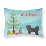 Caroline'S Treasures Black Pekeapoo Christmas Tree Fabric Standard Pillowcases, Multicolor