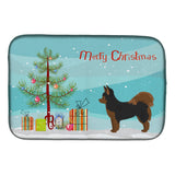 Caroline'S Treasures Ck3859Ddm Black And Tan Pomchi Christmas Tree Dish-Drying-Mats, 14 X 21, Multicolor