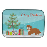 Caroline'S Treasures Ck3876Ddm Shorkie #2 Christmas Tree Dish-Drying-Mats, 14 X 21, Multicolor