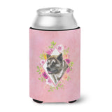 Caroline'S Treasures Ck4113Cc Akita Pink Flowers Can Or Bottle Hugger Cold-Beverage-Koozies, 12 Oz, Multicolor