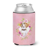 Caroline'S Treasures Ck4117Cc Beagle Pink Flowers Can Or Bottle Hugger Cold-Beverage-Koozies, 12 Oz, Multicolor