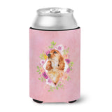 Caroline'S Treasures Ck4133Cc Cocker Spaniel #2 Pink Flowers Can Or Bottle Hugger Cold-Beverage-Koozies, 12 Oz, Multicolor