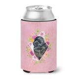 Caroline'S Treasures Ck4163Cc Newfoundland Pink Flowers Can Or Bottle Hugger Cold-Beverage-Koozies, 12 Oz, Multicolor