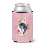 Caroline'S Treasures Ck4164Cc Newfoundland Puppy Pink Flowers Can Or Bottle Hugger Cold-Beverage-Koozies, 12 Oz, Multicolor