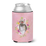 Caroline'S Treasures Ck4184Cc Shih Tzu Pink Flowers Can Or Bottle Hugger Cold-Beverage-Koozies, 12 Oz, Multicolor