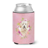 Caroline'S Treasures Ck4236Cc Goldendoodle Pink Flowers Can Or Bottle Hugger Cold-Beverage-Koozies, 12 Oz, Multicolor