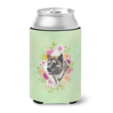 Caroline'S Treasures Ck4273Cc Akita Green Flowers Can Or Bottle Hugger Cold-Beverage-Koozies, 12 Oz, Multicolor