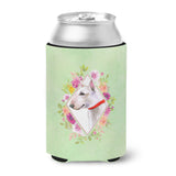 Caroline'S Treasures Ck4284Cc Bull Terrier Green Flowers Can Or Bottle Hugger Cold-Beverage-Koozies, 12 Oz, Multicolor