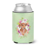 Caroline'S Treasures Ck4295Cc Dachshund Red #2 Green Flowers Can Or Bottle Hugger Cold-Beverage-Koozies, 12 Oz, Multicolor