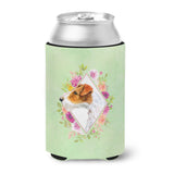 Caroline'S Treasures Jack Russell Terrier #2 Green Flowers Can Or Bottle Hugger Cold-Beverage-Koozies, 12 Oz, Multicolor