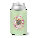 Caroline'S Treasures Ck4304Cc Fawn French Bulldog Green Flowers Can Or Bottle Hugger Cold-Beverage-Koozies, 12 Oz, Multicolor,