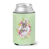 Caroline'S Treasures Ck4312Cc Siberian Husky #2 Green Flowers Can Or Bottle Hugger Cold-Beverage-Koozies, 12 Oz, Multicolor