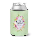 Caroline'S Treasures Ck4320Cc Pyrenees Green Flowers Can Or Bottle Hugger Cold-Beverage-Koozies, 12 Oz, Multicolor