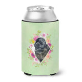 Caroline'S Treasures Ck4323Cc Newfoundland Green Flowers Can Or Bottle Hugger Cold-Beverage-Koozies, 12 Oz, Multicolor