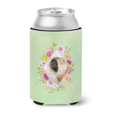 Caroline'S Treasures Ck4326Cc Pekingese Green Flowers Can Or Bottle Hugger Cold-Beverage-Koozies, 12 Oz, Multicolor