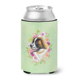 Caroline'S Treasures Ck4347Cc Saint Bernard #2 Green Flowers Can Or Bottle Hugger Cold-Beverage-Koozies, 12 Oz, Multicolor