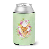 Caroline'S Treasures Ck4350Cc Toy Terrier Green Flowers Can Or Bottle Hugger Cold-Beverage-Koozies, 12 Oz, Multicolor