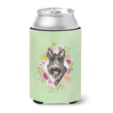 Caroline'S Treasures Ck4374Cc Scottish Terrier Green Flowers Can Or Bottle Hugger Cold-Beverage-Koozies, 12 Oz, Multicolor