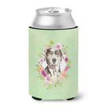 Caroline'S Treasures Catahoula Leopard Dog Green Flowers Can Or Bottle Hugger Cold-Beverage-Koozies, 12 Oz, Multicolor