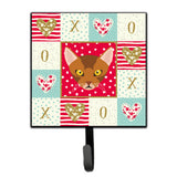 Caroline'S Treasures Abyssinian Cat Love Leash Or Key Holder Hooks, Multicolor
