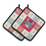 Caroline'S Treasures Ck5080Pthd American Curl Cat Love Pair Of Pot Holders Potholders, Multicolor